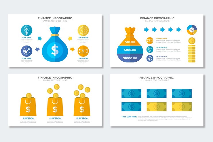 Free Vector finance infographic collection