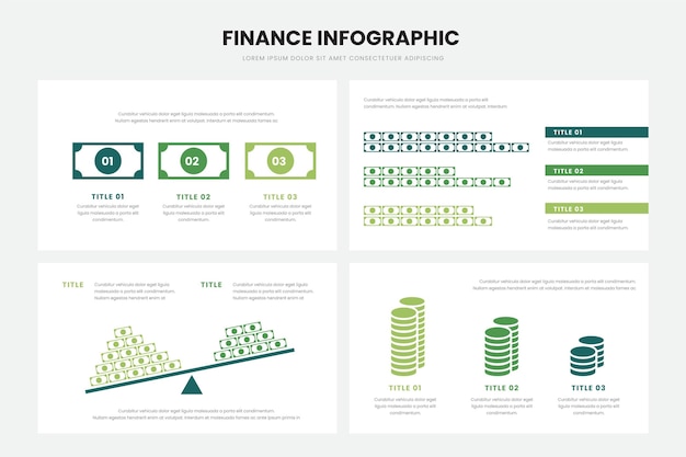 Modello di infografica di finanza