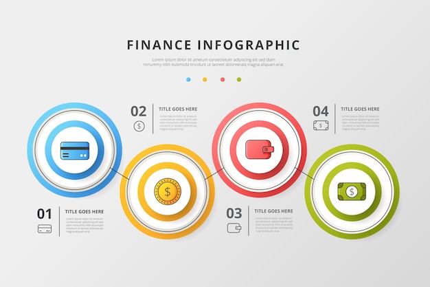 Шаблон финансов инфографики