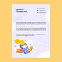 Free vector finances concept letterhead template