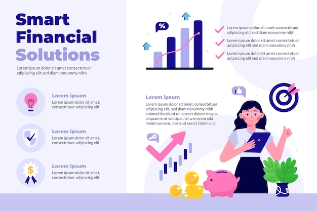 Free vector finances template design