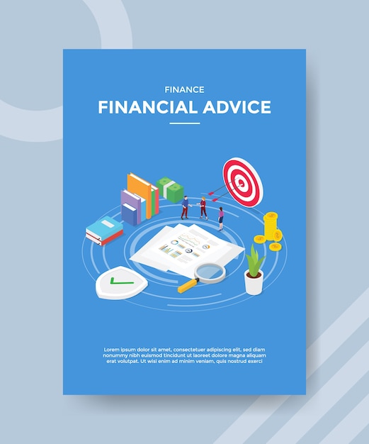 Free vector financial advice flyer template