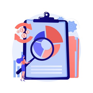 Free Vector | Financial analysis. man cartoon character with magnifying ...