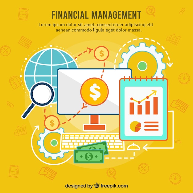 Financial concept with business style