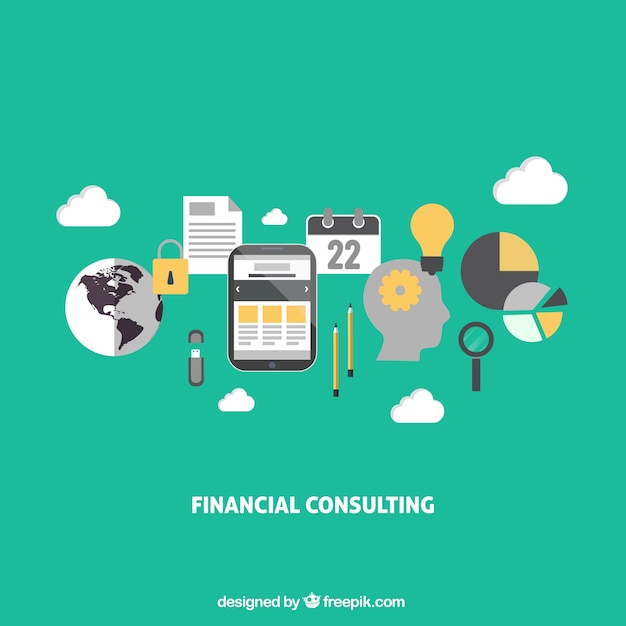 Free vector financial consulting infographic
