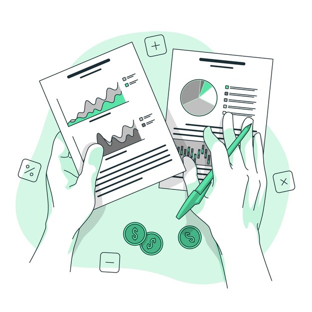 Financial data concept illustration