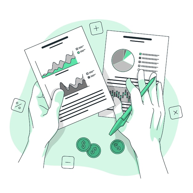 Financial data concept illustration