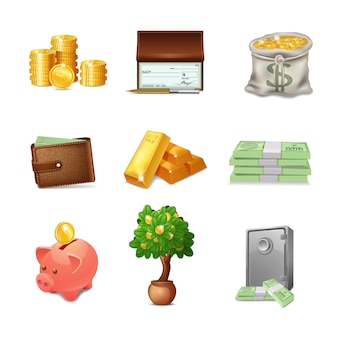 Financial icons set