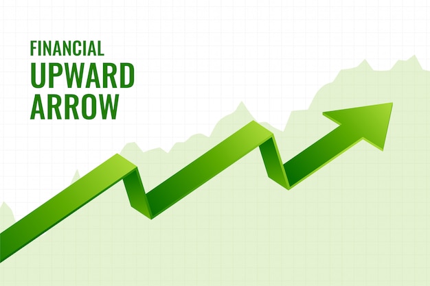 Financial incline growth upward arrow trend background design