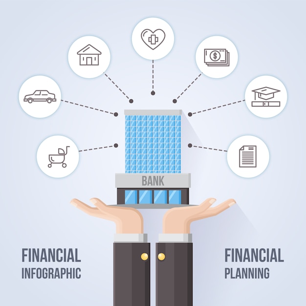 Free vector financial infographic elements