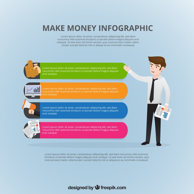 사업가와 금융 infographic