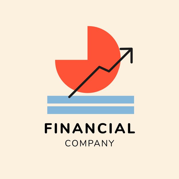 Financial logo, business template for branding design vector