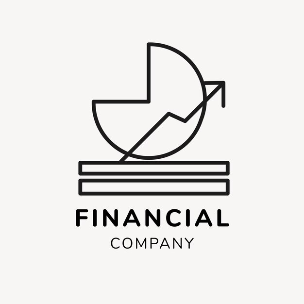 Financial logo, business template for branding design vector