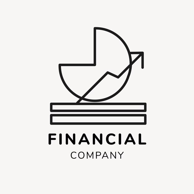 財務ロゴ、ブランディングデザインベクトルのビジネステンプレート
