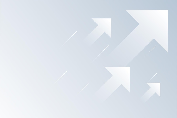 Free Vector financial market growth arrow background for rising global economy