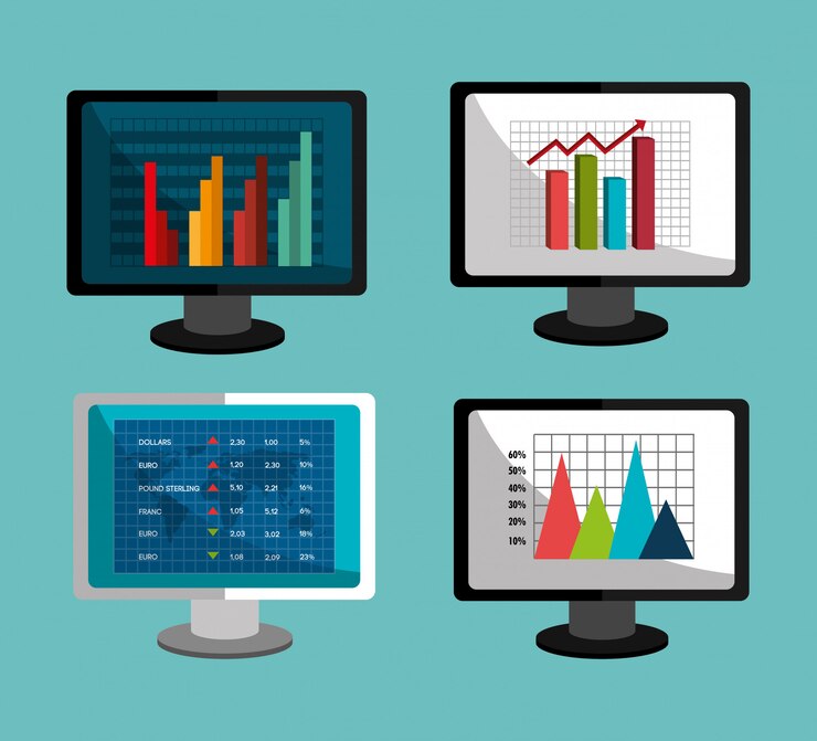 Free Vector financial market and investments