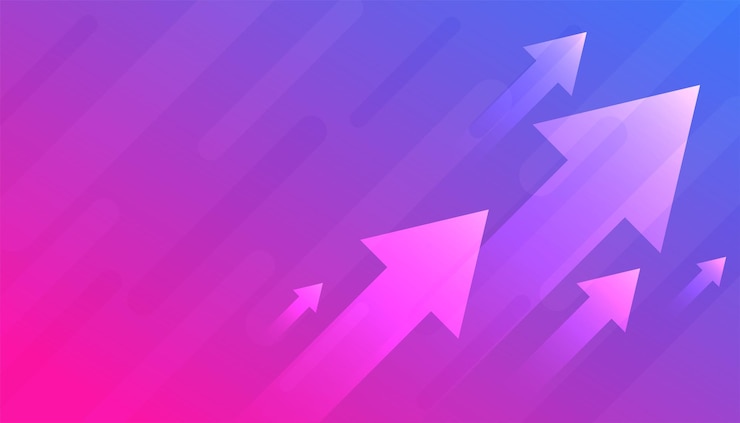 Free Vector financial market rising arrow concept background design