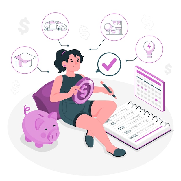 Free vector financial planning concept illustration