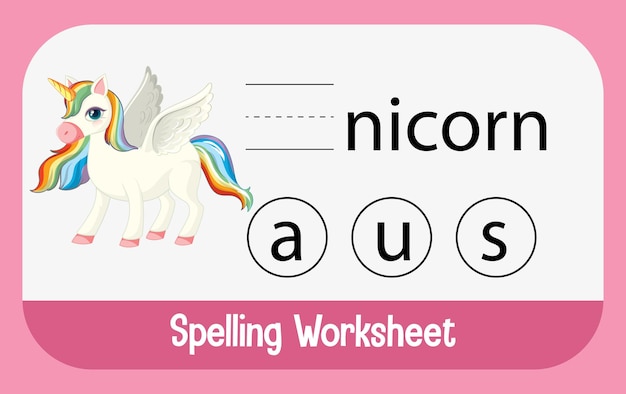 Find missing letter with unicorn