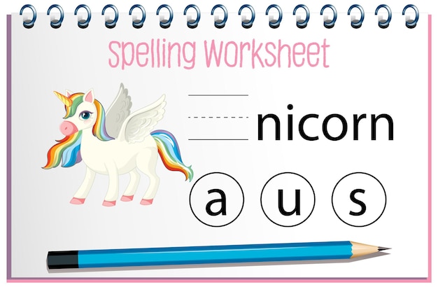 Find missing letter with unicorn