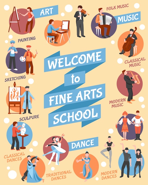 Fine arts school poster