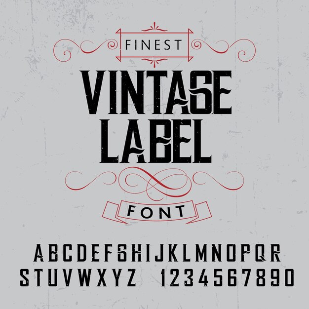 Free Vector | Barber vintage typeface poster with sample label design ...