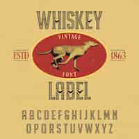 Free vector finest whiskey typeface poster