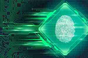 Free vector fingerprint neon background