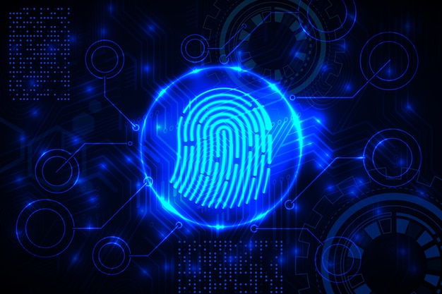 Free vector fingerprint neon background