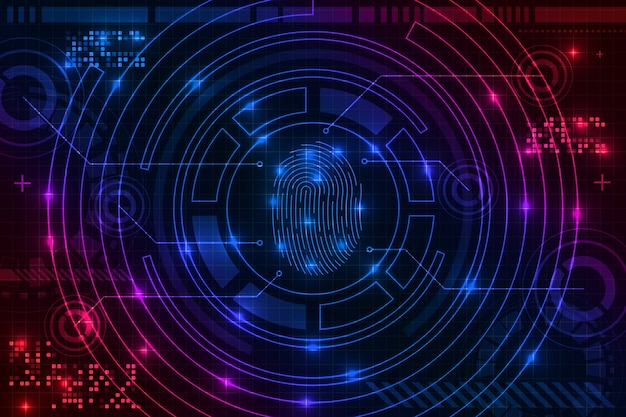 Free vector fingerprint neon background