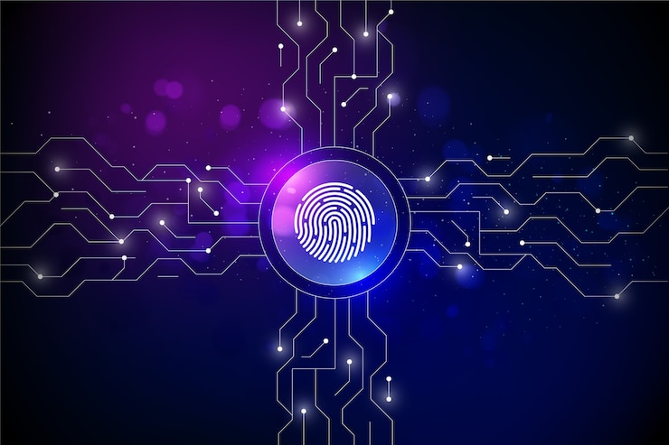 Free Vector fingerprint neon background