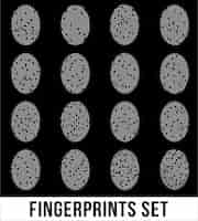 Free vector fingerprints set