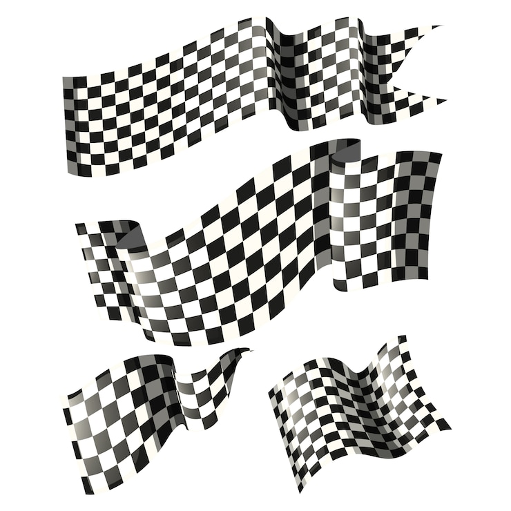 Free Vector finish flags collection
