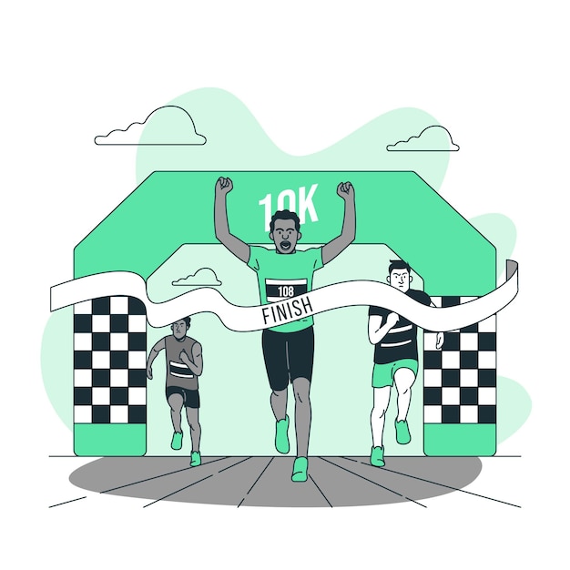 Finish line concept illustration