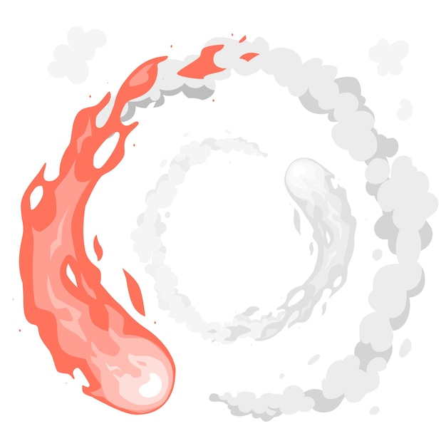 Fire ball concept illustration