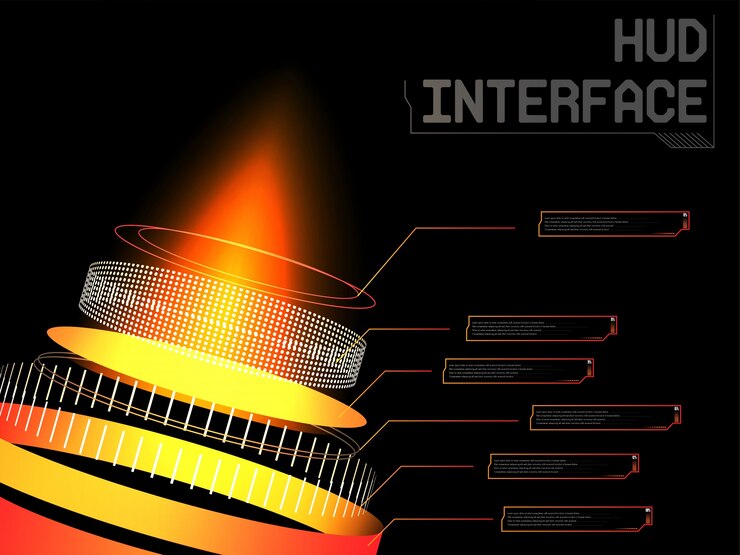 Free Vector fire design on black background infographic