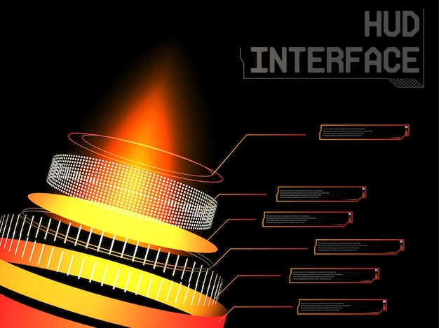 검은 배경 infographic에 불 디자인