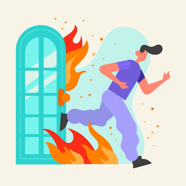 Free vector fire emergency design illustration