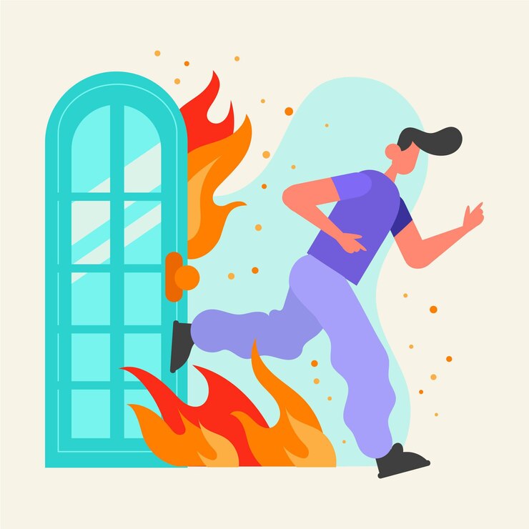 무료 Vector 화재 비상 디자인 일러스트 레이션