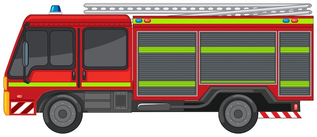 Free vector fire engine on white