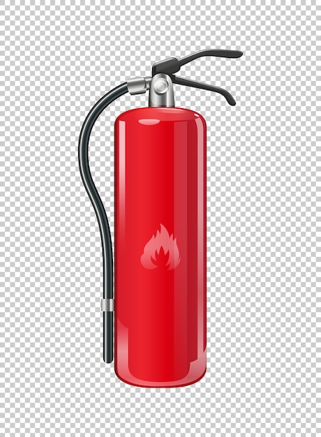 Free vector fire extinguisher on transparent background