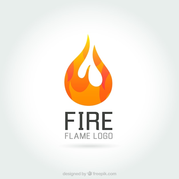 Vettore gratuito della fiamma del fuoco logo