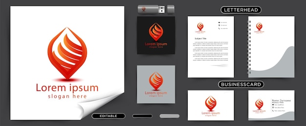 Fuoco fiamma logo moderno idee ispirazione logo design modello illustrazione vettoriale isolato su sfondo bianco