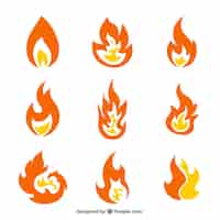 Бесплатное векторное изображение Языки пламени