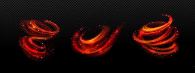 Free vector fire sparkle motion effect spiral twist or swirl