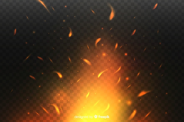 Fire sparks effect background design