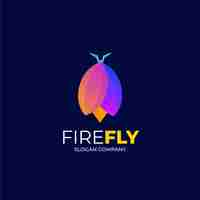 Vettore gratuito modello di logo del marchio firefly