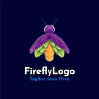 Free vector firefly branding logo template