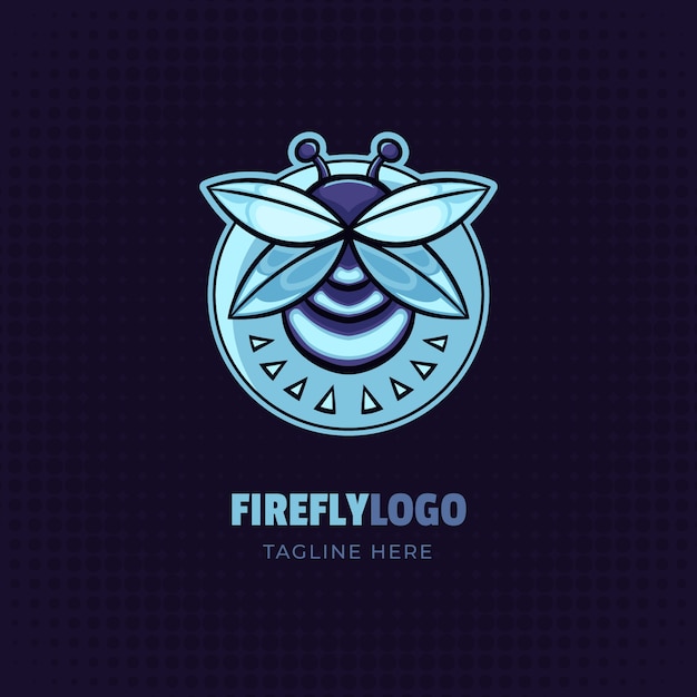 Free vector firefly branding logo template