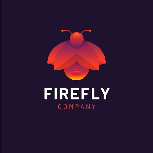 Free vector firefly branding logo template